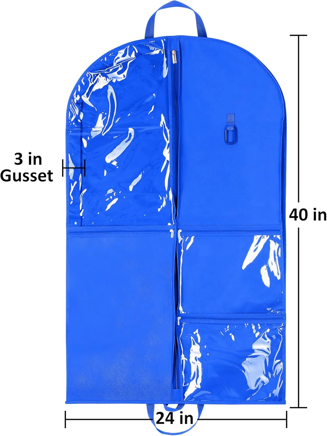 Knight Bag Company- 40 inch Garment Bag with PVC Pouches