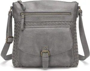 KouLi Buir Crossbody Purses for Women - PU Leather Shoulder Handbags Sling Bag Crossboby Bags Medium Multi Pockets