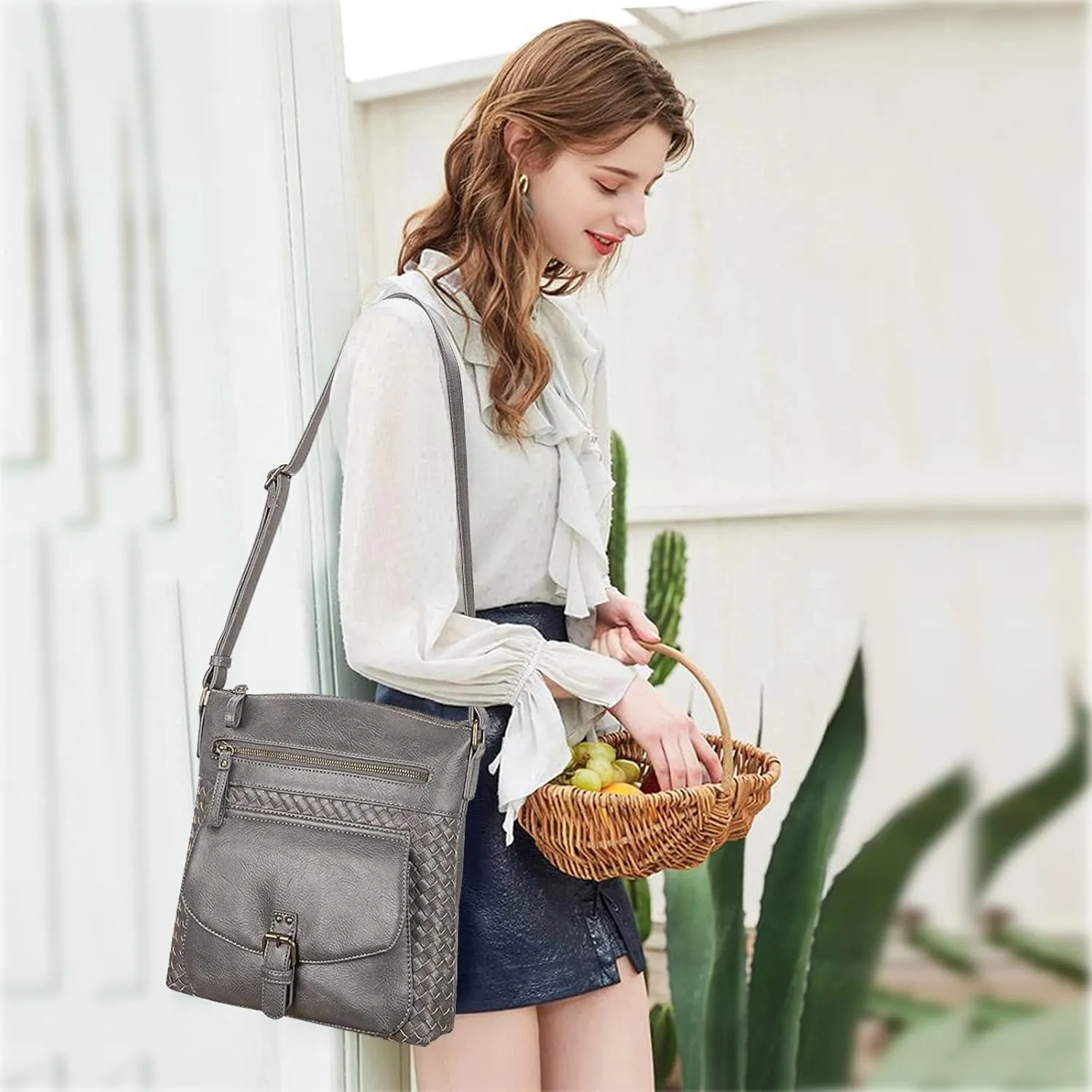 KouLi Buir Crossbody Purses for Women - PU Leather Shoulder Handbags Sling Bag Crossboby Bags Medium Multi Pockets