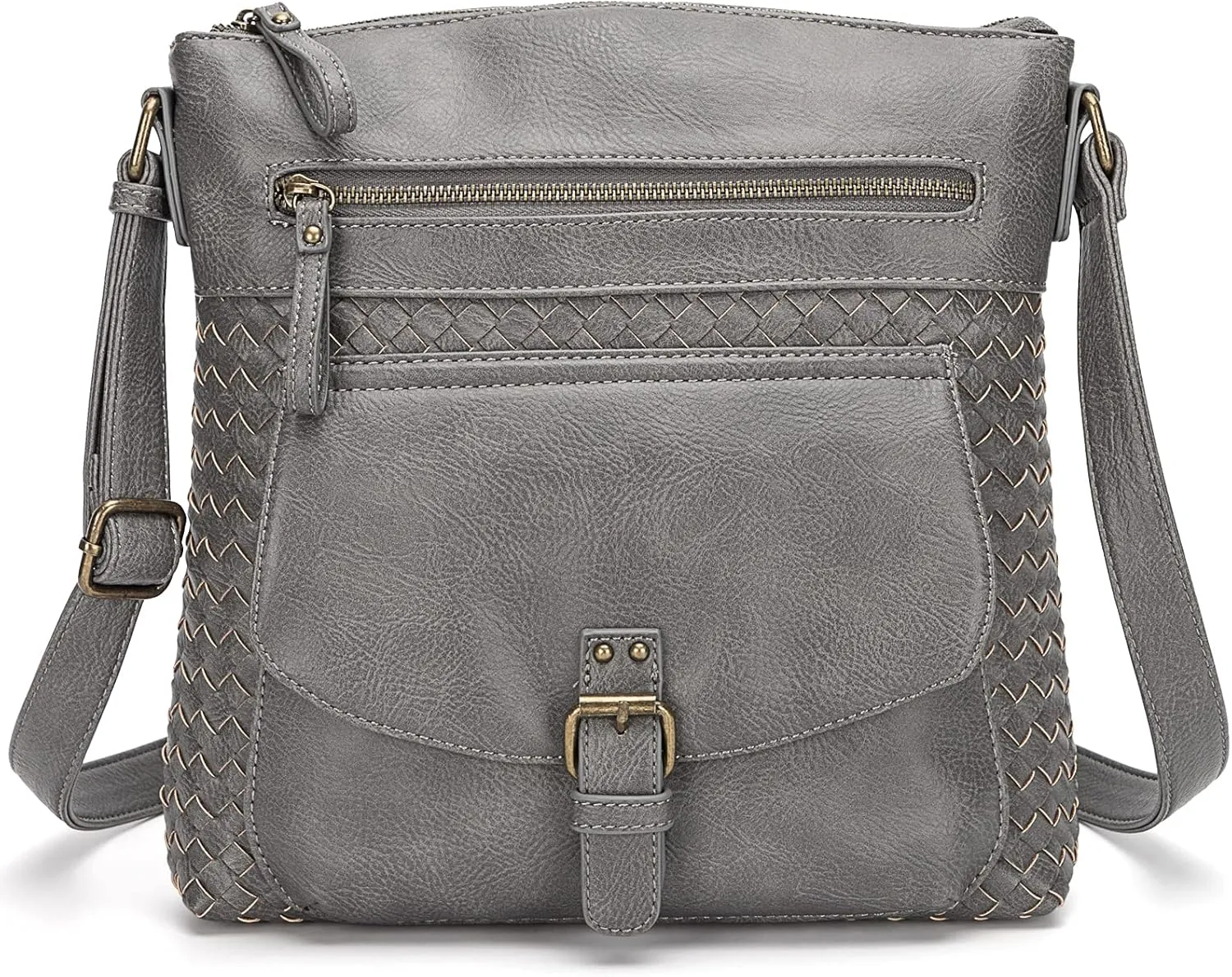 KouLi Buir Crossbody Purses for Women - PU Leather Shoulder Handbags Sling Bag Crossboby Bags Medium Multi Pockets