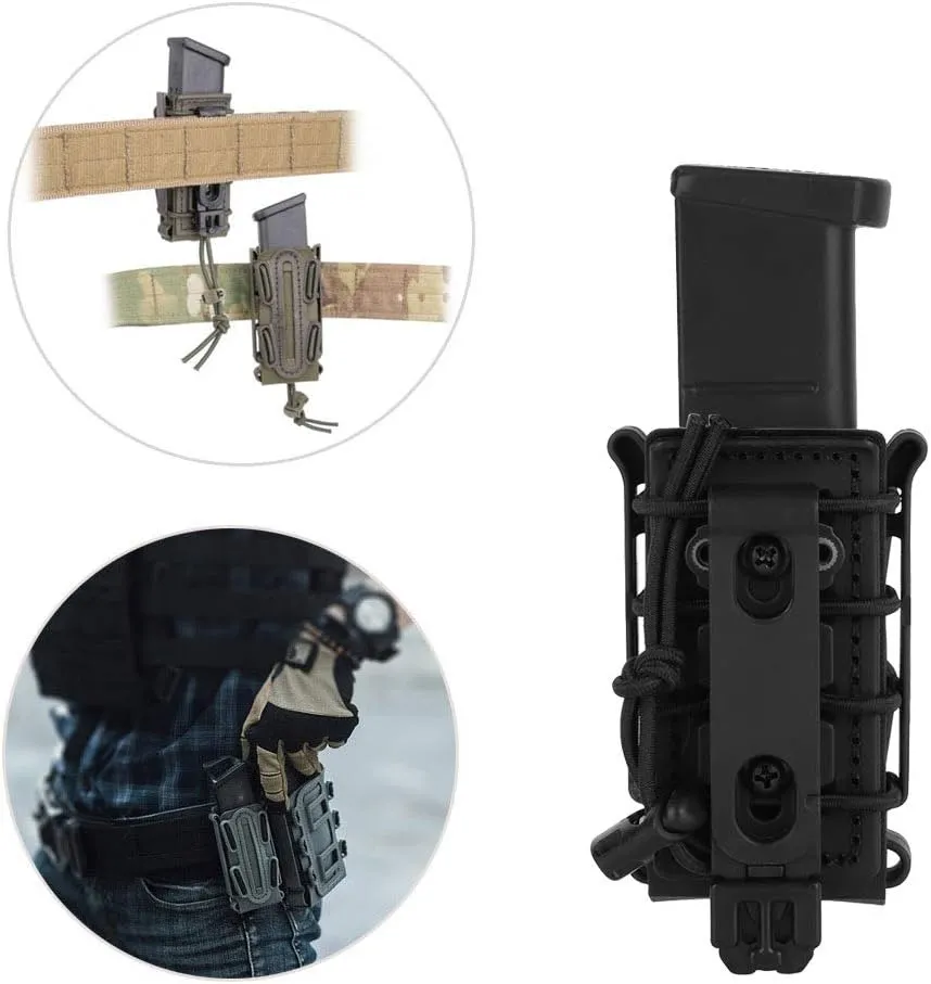 KRYDEX 9mm Pistol Mag Pouch Softshell Magazine Pouch Tactical Magazine Holder Short