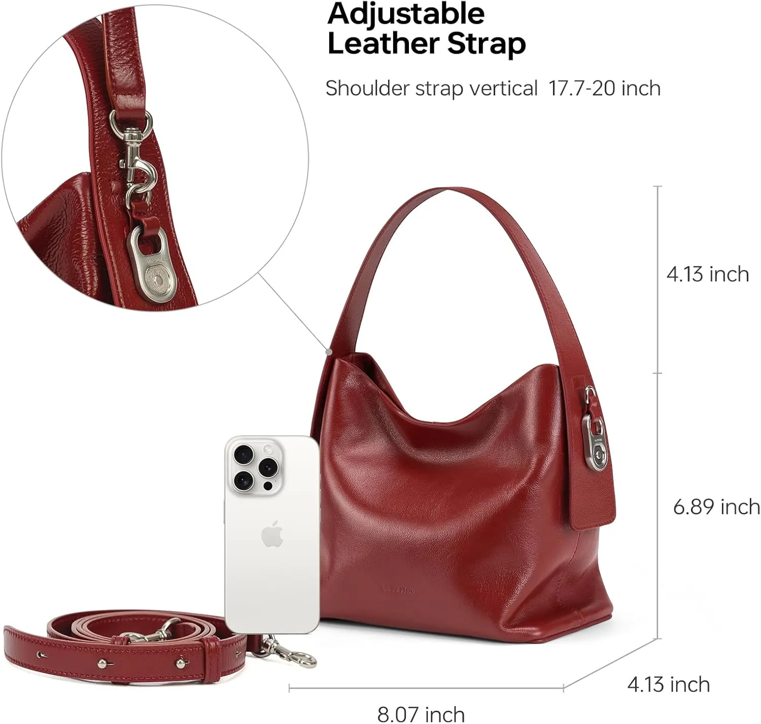 LA FESTIN Hobo Handbag Crossbody Shoulder Bag Tote Satchel Purse with Adjustable Strap