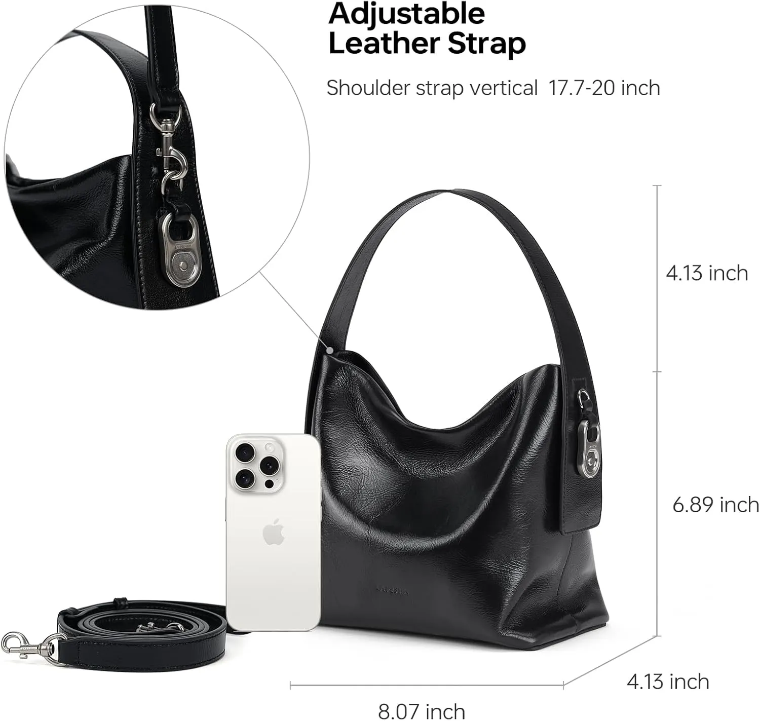 LA FESTIN Hobo Handbag Crossbody Shoulder Bag Tote Satchel Purse with Adjustable Strap