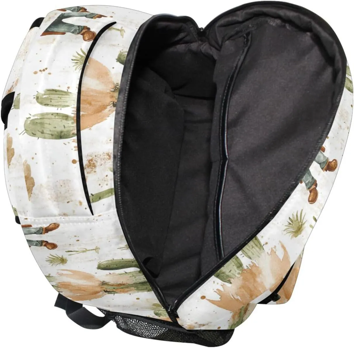 Laptop Backpack for Unisex Adult Waterproof Diaper Bag Backpack with Chest Strap for College Work Western Cowboy Cactus West Ranch