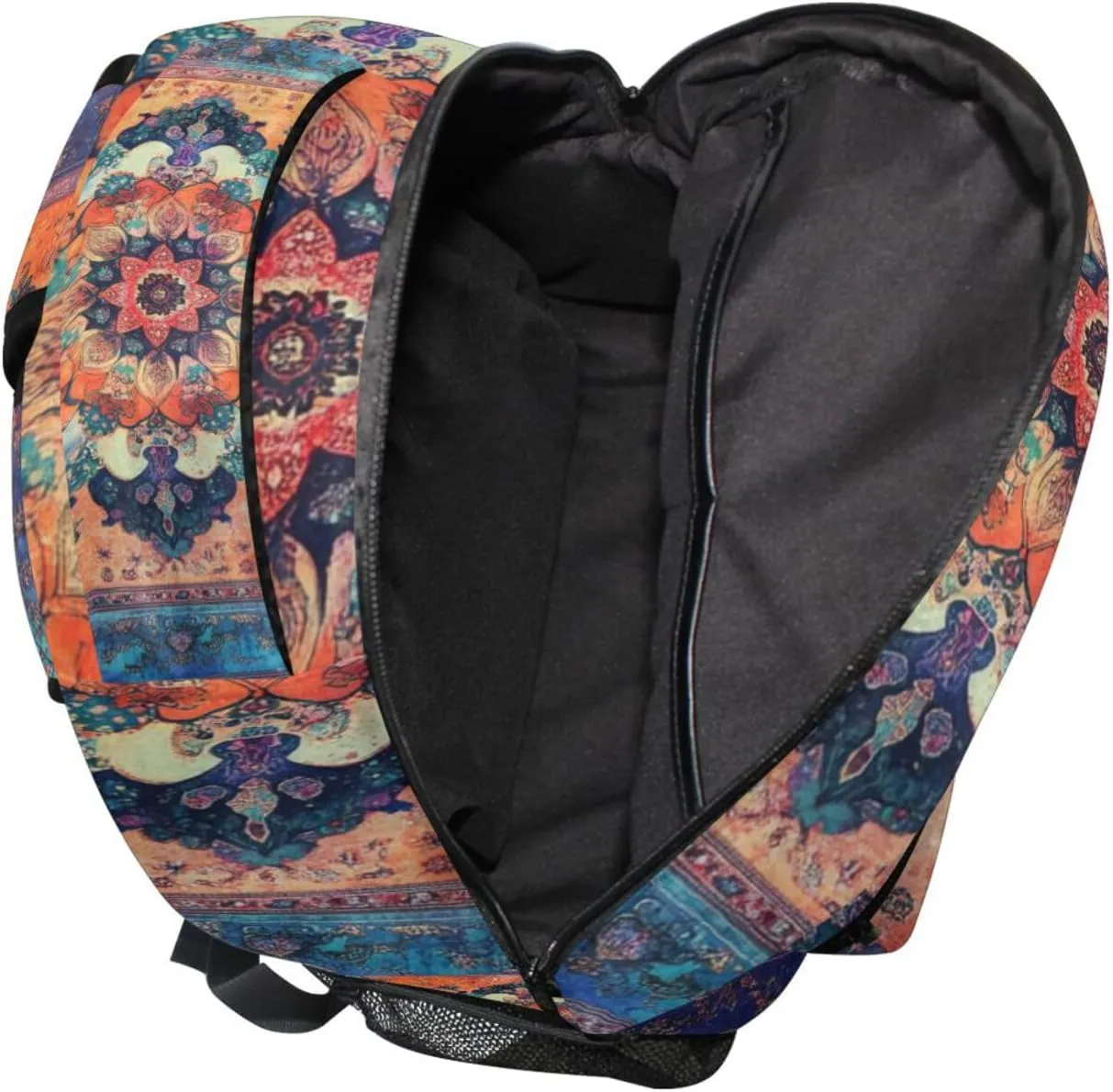 Laptop Backpack for Women Men Waterproof Diaper Bag Backpack with Chest Strap for Travel Trip Bohemian Pattern Boho Vintage Mandala
