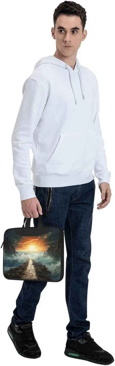 Laptop Tote Bag Men Women Divided Sea Pathway Shoulder Laptop Sleeve Briefcase Messenger Computer Bag