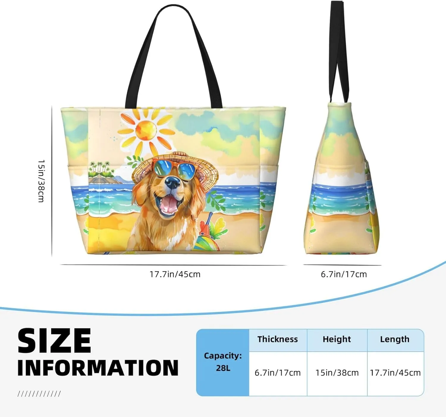 Large Beach Bag for Women Waterproof Foldable Travel Shoulder Tote Bag with Pocket for Weekender Pool Vacation