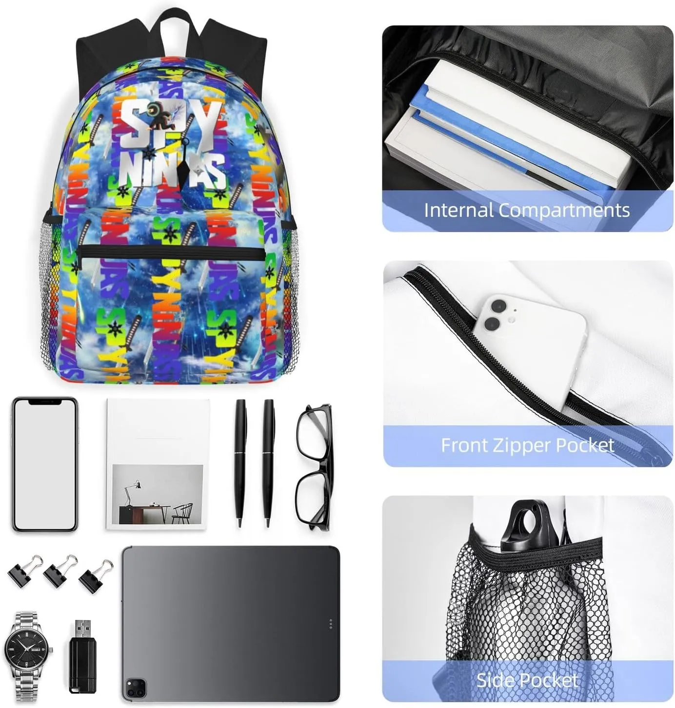 Large Capacity Backpack Camping Lunch Bag Combination Daypack For Daily Travel
