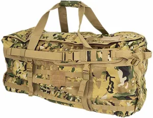 Large Capacity Mountaineering Camping Shoulder Travel Bag 106L Outdoor Portable Backpack Military Fans Tactical Satchel Bag (CP camouflage)