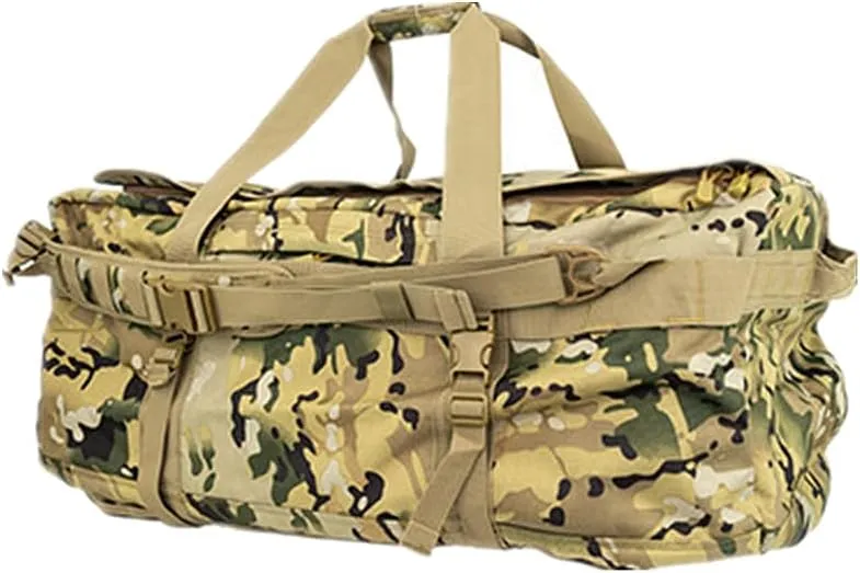 Large Capacity Mountaineering Camping Shoulder Travel Bag 106L Outdoor Portable Backpack Military Fans Tactical Satchel Bag (CP camouflage)