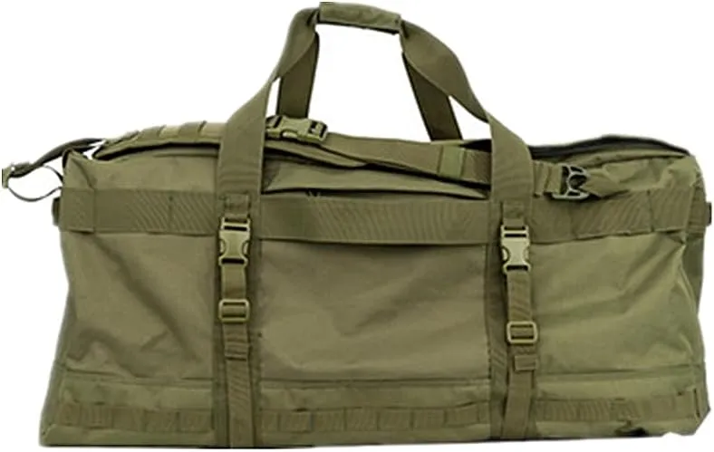 Large Capacity Mountaineering Camping Shoulder Travel Bag 106L Outdoor Portable Backpack Military Fans Tactical Satchel Bag (Military Green)