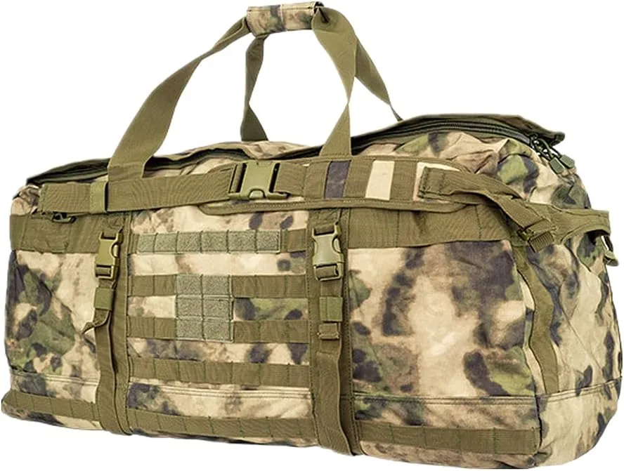 Large Capacity Mountaineering Camping Shoulder Travel Bag 106L Outdoor Portable Backpack Military Fans Tactical Satchel Bag (Ruin camouflage)