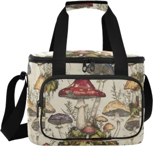 Large Lunch Bag Mushroom Moss Insulated Cooler Box For Women Men Picnic Camping Beach Handbag 24-Can (18L)