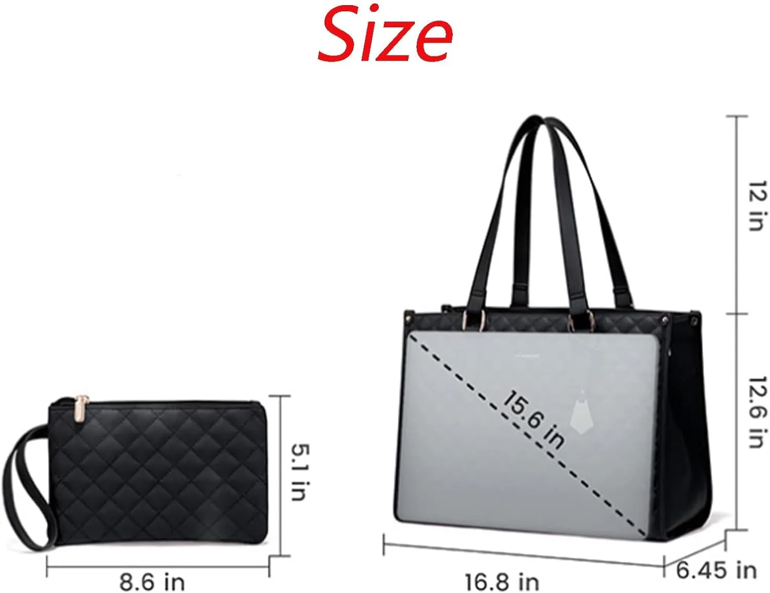 Lavenra All in One Tote Bag, Laptop Bag With Lunch Compartment, Convertible Laptop Bag Work