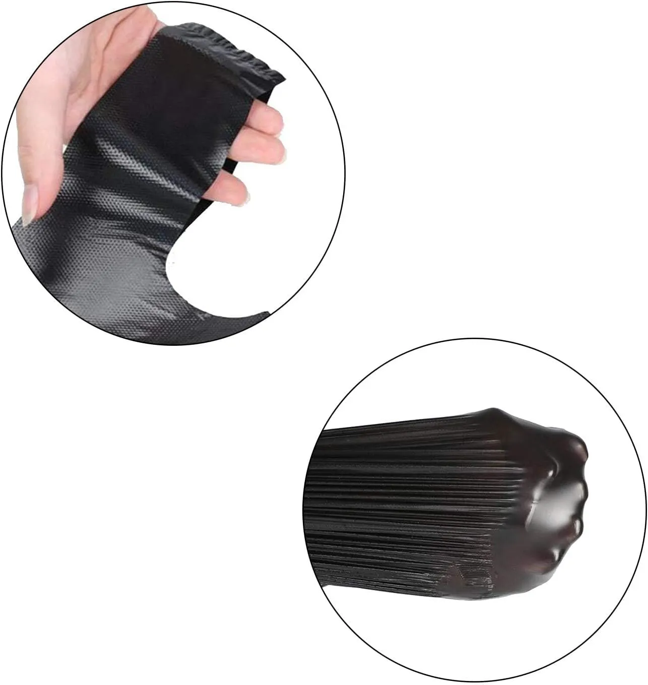 LazyMe T Shirt Bags, Black Plastic Grocery Bags with Handles in Bulk for Shopping and Restaurant, Bolsas De Plastico Para Negocio, 12 x 20 inch (200 Pcs)