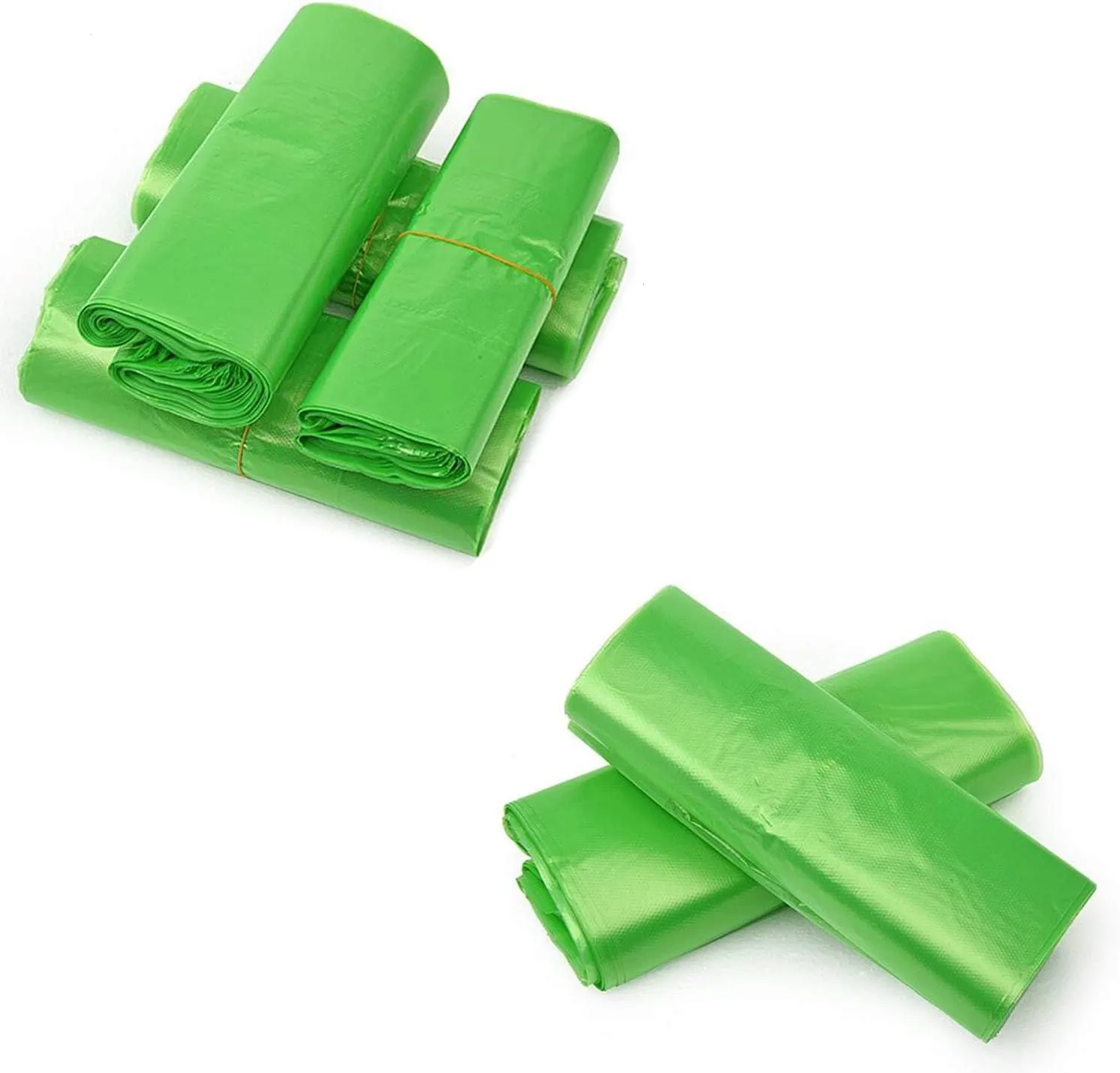 LazyMe T Shirt Bags, Plastic Bags with Handles for Grocery, Retail and St. Patrick's Day, Bolsas De Plastico Para Negocio, 12x20 Inch (Green, 100pcs)