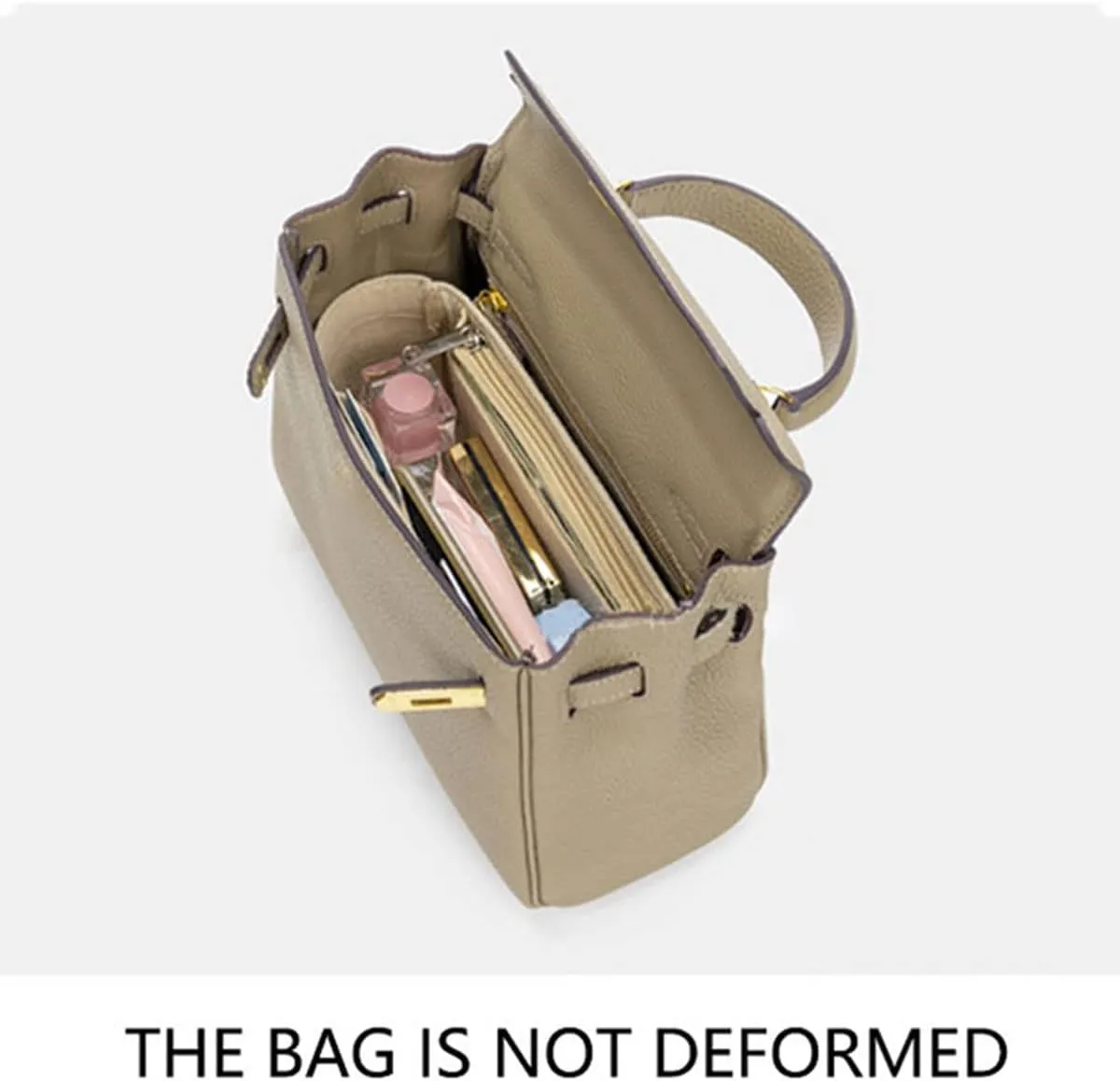 Lckaey for Handbags Kelly 32 organizer Purse Organizer insert1011Beige-L