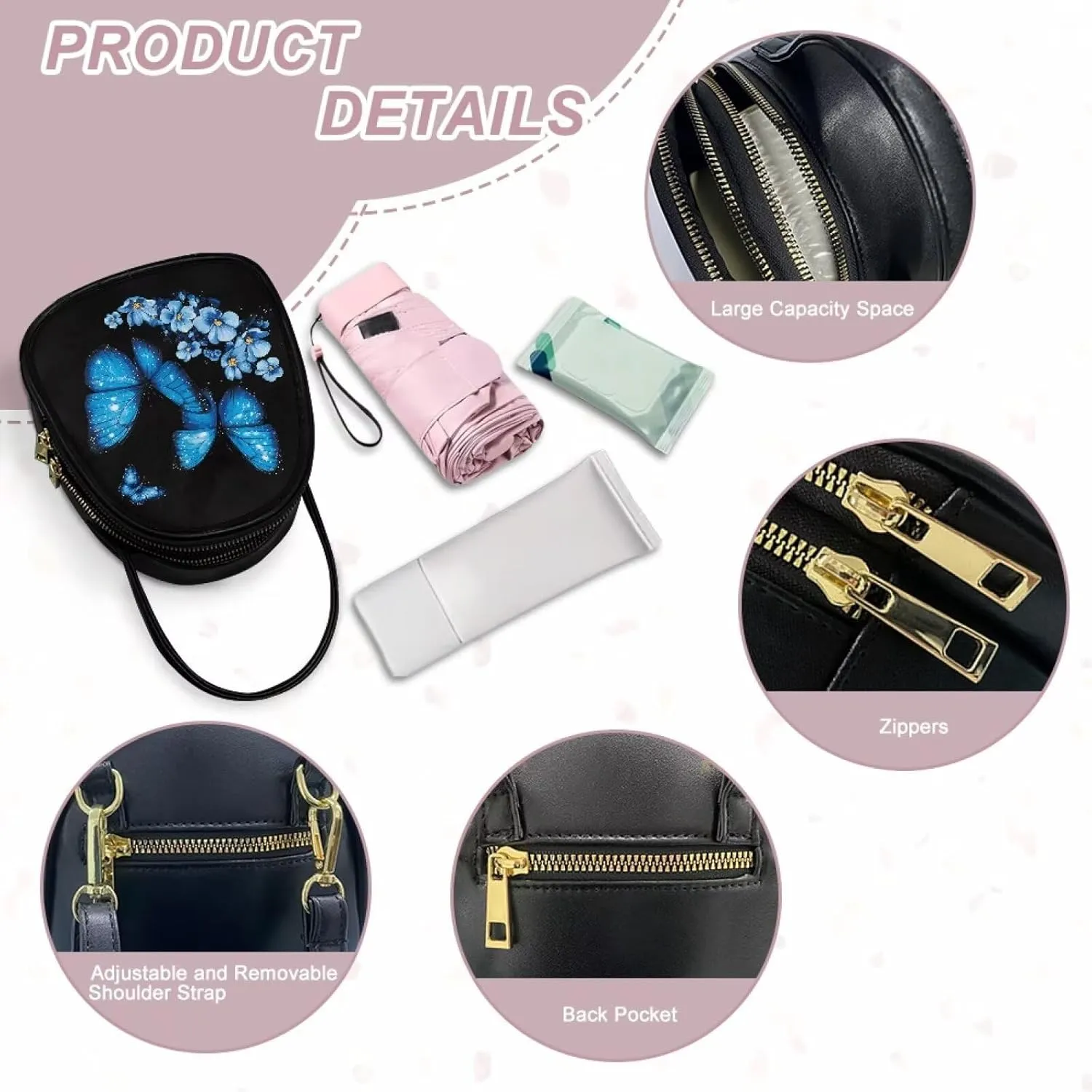 Leather Purse for Women, Leather Hobo Bag Women's Crossbody Bags 2025 Fashion Double Layer Design for Ladies