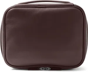 Leatherology Brown Leatherology Large Travel Organizer - Zipped mesh storage pocket, elastic loops for organization, double metal zipper