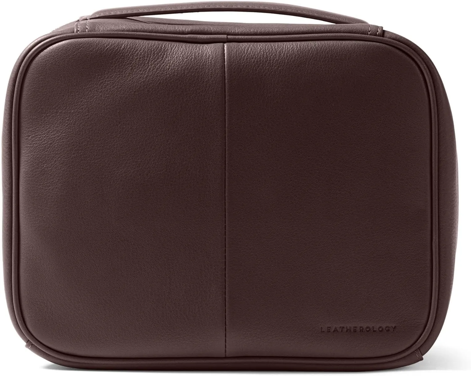 Leatherology Brown Leatherology Large Travel Organizer - Zipped mesh storage pocket, elastic loops for organization, double metal zipper