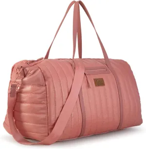Lee Quilted Travel Duffel Bag for Women, Large Soft Puffy Lightweight Weekender Gym Bag with Adjustable Strap Water-Resistant Overnight Carry On Bag for Trips Sport Airplane Hospital
