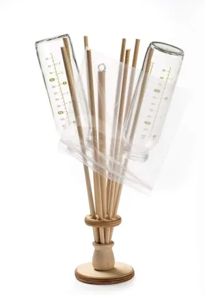 Lehman's Economical and Eco-Friendly Wooden 8-Arm Bag Holder and Bottle Dryer