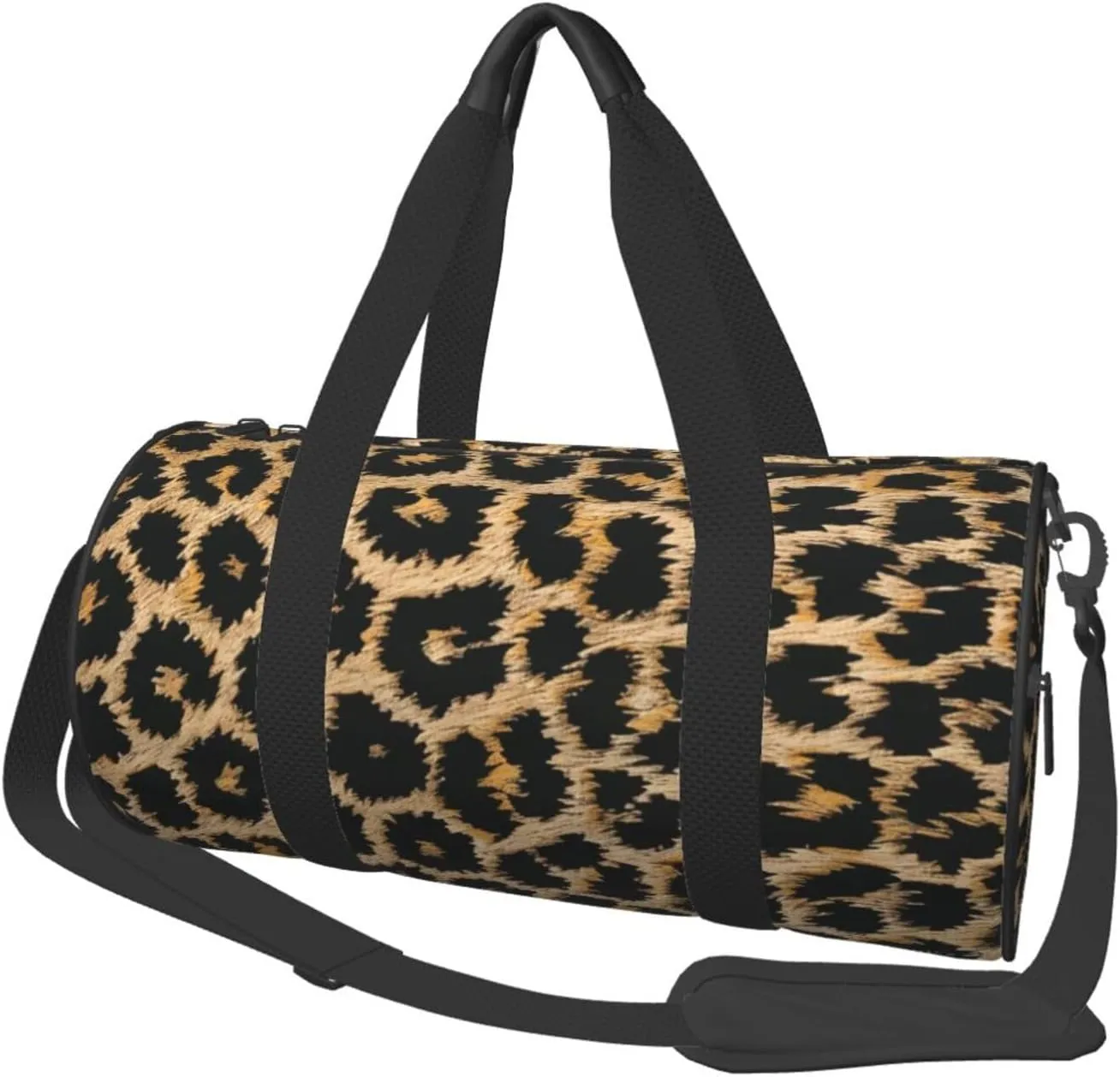 leopard patterned wallpaper Printed Sports Gym Bag for Men Women Foldable Duffel Bag Carry On Weekender Bag for Travel Sports