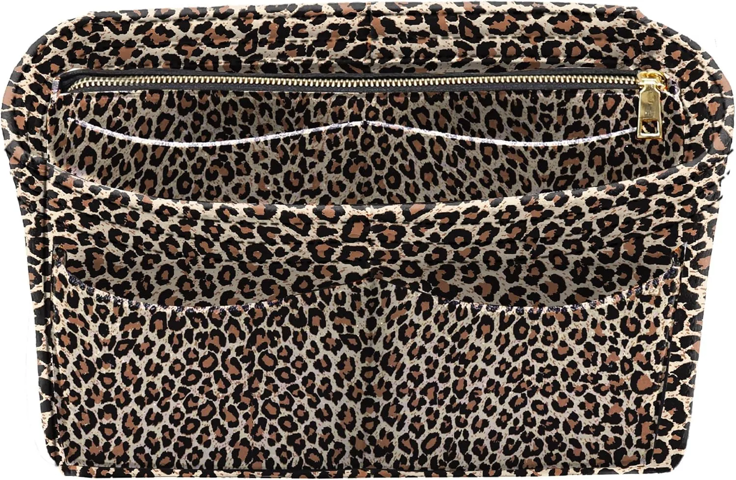 LEXSION Felt Purse Bag Organizer Insert with zipper Bag Tote Shaper Fit Speedy Neverful PM MM