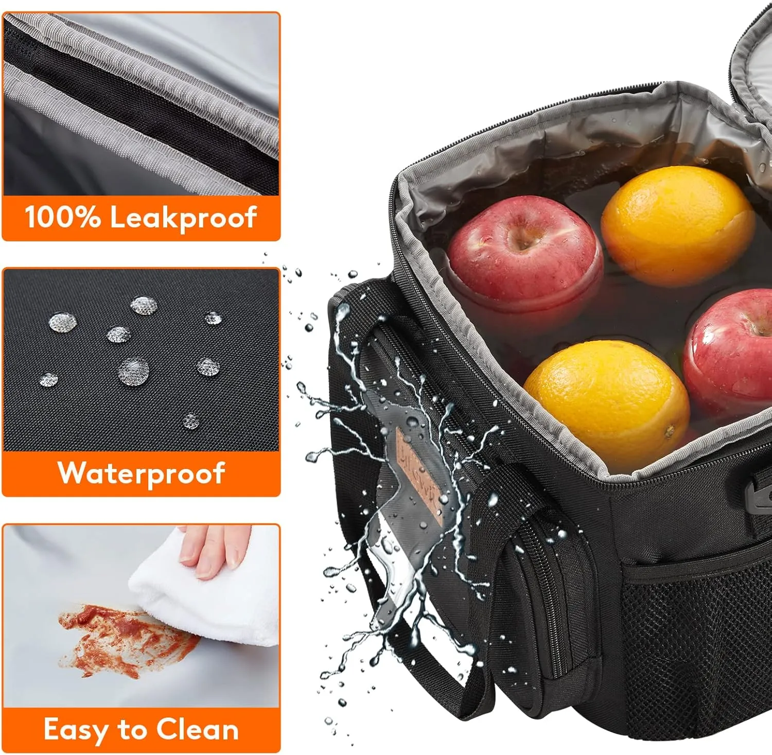 Lifewit Large Lunch Bag Insulated Lunch Box Soft Cooler Cooling Tote for Adult Men Women, Black 12-Can (8.5L)