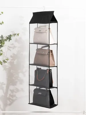Lift Closet Purse Organizer, Handbag Purse Organizer with 4 Heavy Duty Mesh Shelves Purse Storage - 1 Pack
