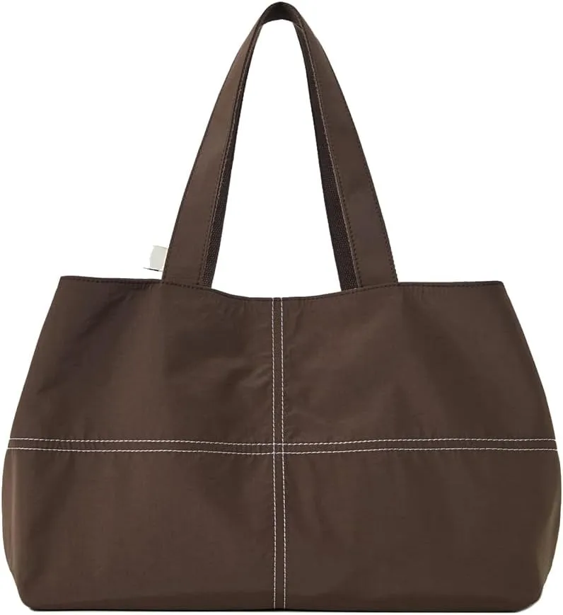 Lightweight Nylon Travel Tote Bag with Zipper, Water-Resistant Work, Gym, Dance or Weekender Bag for Women