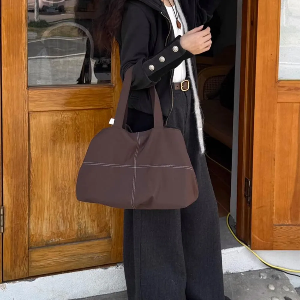 Lightweight Nylon Travel Tote Bag with Zipper, Water-Resistant Work, Gym, Dance or Weekender Bag for Women