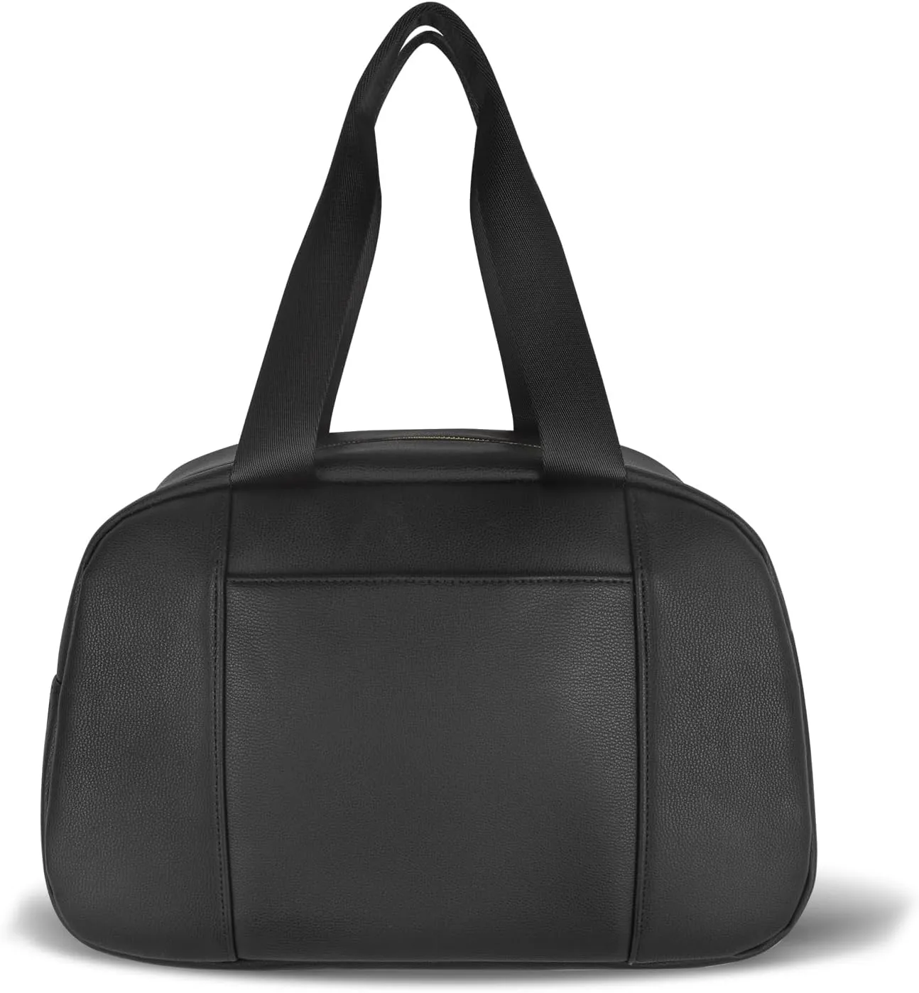 Linkidea Vegan Leather Lunch Bag for Women, Insulated Lunch Tote Bag, Large Capacity Lunch Cooler Bag, Modern Thermal Lunchbox Container, Lunch Box Cooler Bag (Black)