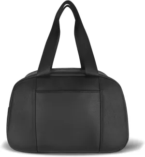 Linkidea Vegan Leather Lunch Bag for Women, Insulated Lunch Tote Bag, Large Capacity Lunch Cooler Bag, Modern Thermal Lunchbox Container, Lunch Box Cooler Bag (Black)