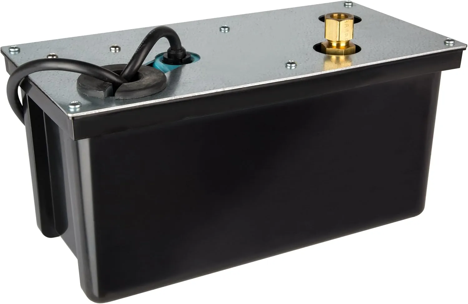 Little Giant 3-ABS 1/12 HP, 115 Volt, 310 GPH Automatic Shallow Pan Condensate Removal Pump with Condensate Collection Tank, Black/Blue, 551320
