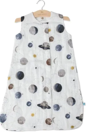 Little Unicorn 12-18 Month Premium Muslin Sleep Sack 1.1 TOG | Soft & Breathable Muslin Cotton for safer sleep | 2 way zipper (Planetary)