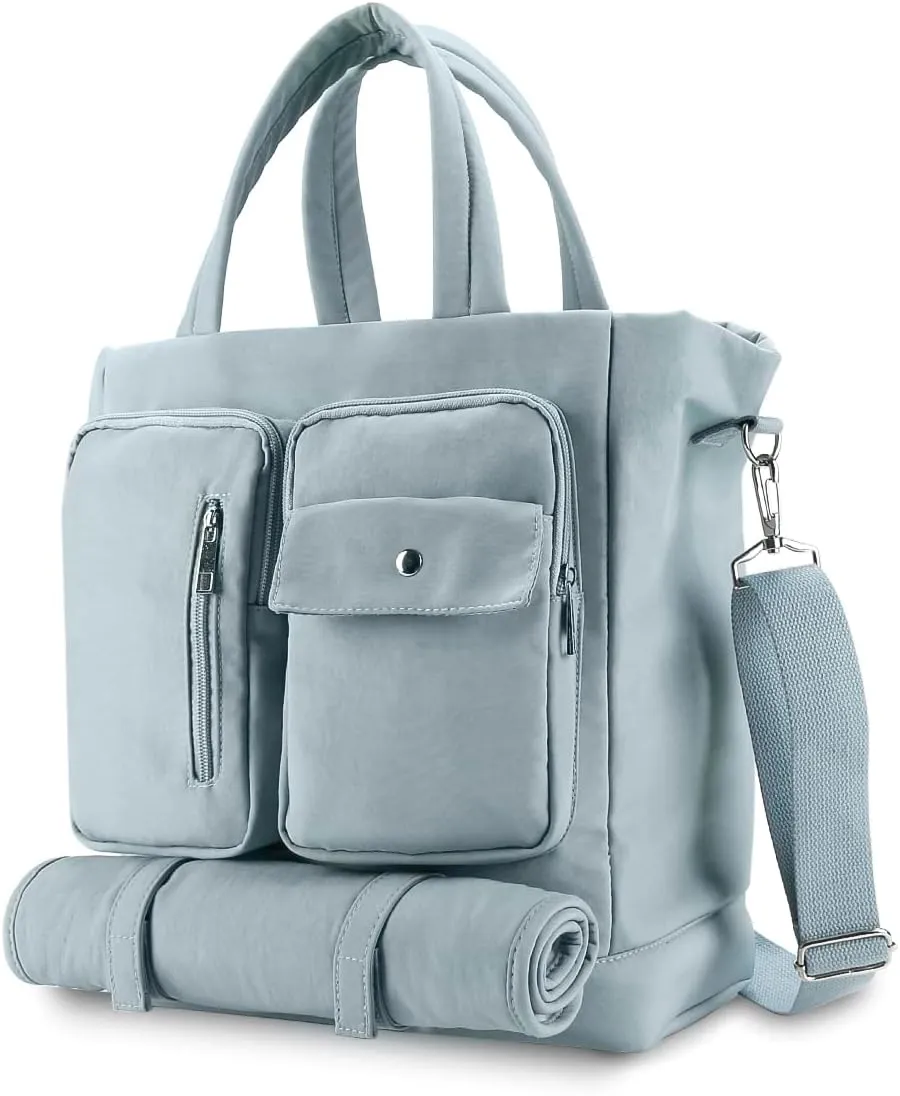 Lmbabter Diaper Bag Tote with Pacifier Case&Changing Station Upgrade Multi-Function Messenger Weekender Bag Baby Bag