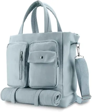 Lmbabter Diaper Bag Tote with Pacifier Case&Changing Station Upgrade Multi-Function Messenger Weekender Bag Baby Bag