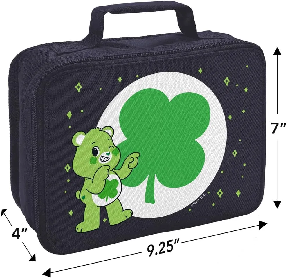 LOGOVISION Care Bears Good Luck Bear Insulated Soft Sided Lunch Box - Reusable Lunch Bag For School Office Work, BPA Free, Navy