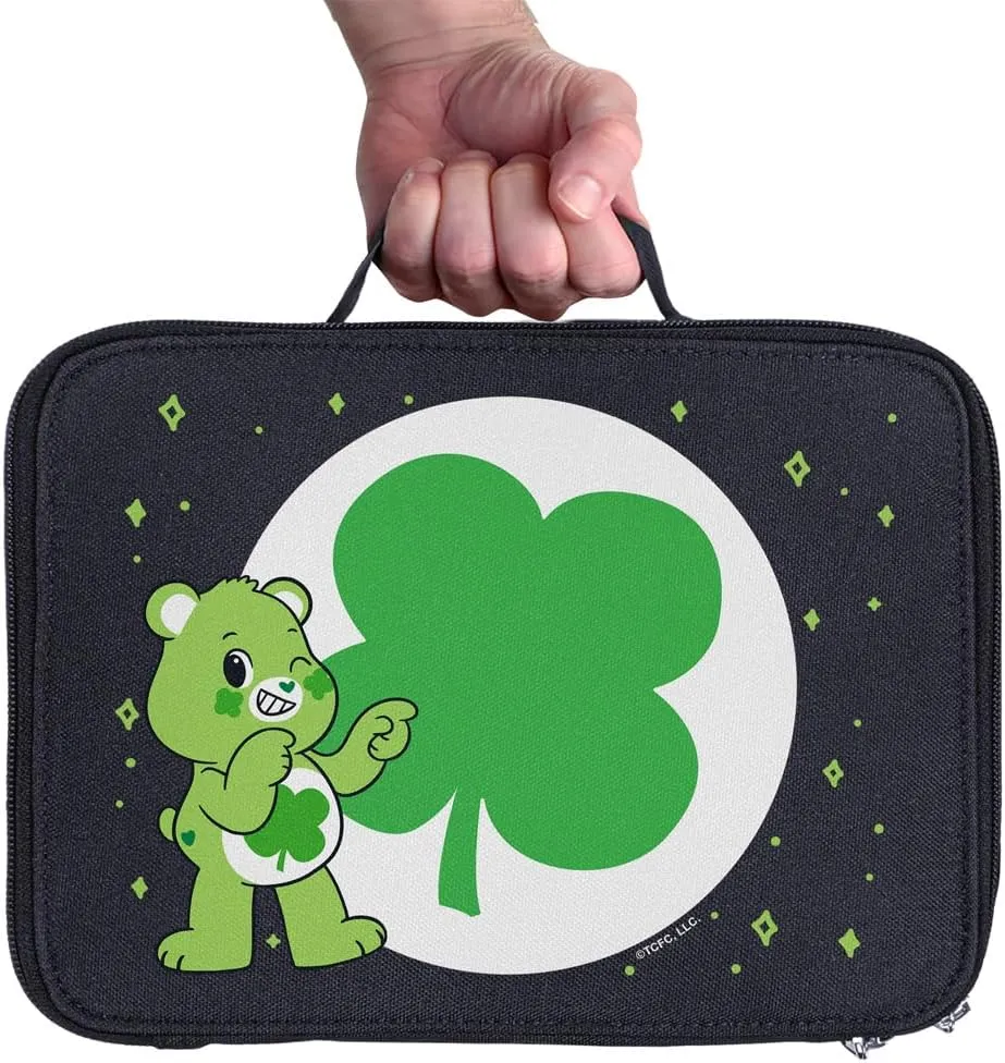 LOGOVISION Care Bears Good Luck Bear Insulated Soft Sided Lunch Box - Reusable Lunch Bag For School Office Work, BPA Free, Navy