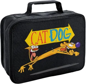 LOGOVISION Catdog Excited Insulated Soft Sided Lunch Box - Reusable Lunch Bag For School Office Work, BPA Free, 10"x8"