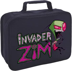 LOGOVISION Invader Zim Logo Insulated Soft Sided Lunch Box - Reusable Lunch Bag For School Office Work, BPA Free, Navy