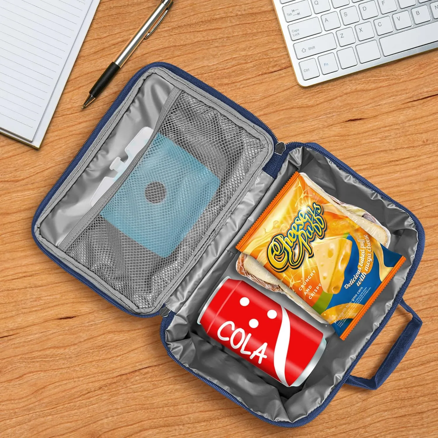 LOGOVISION Invader Zim Logo Insulated Soft Sided Lunch Box - Reusable Lunch Bag For School Office Work, BPA Free, Royal