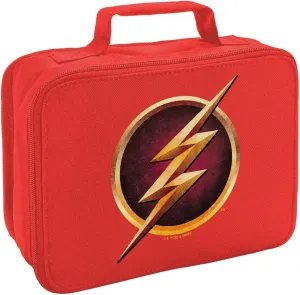 LOGOVISION The Flash Logo Insulated Soft Sided Lunch Box - Reusable Lunch Bag For School Office Work, BPA Free, Red