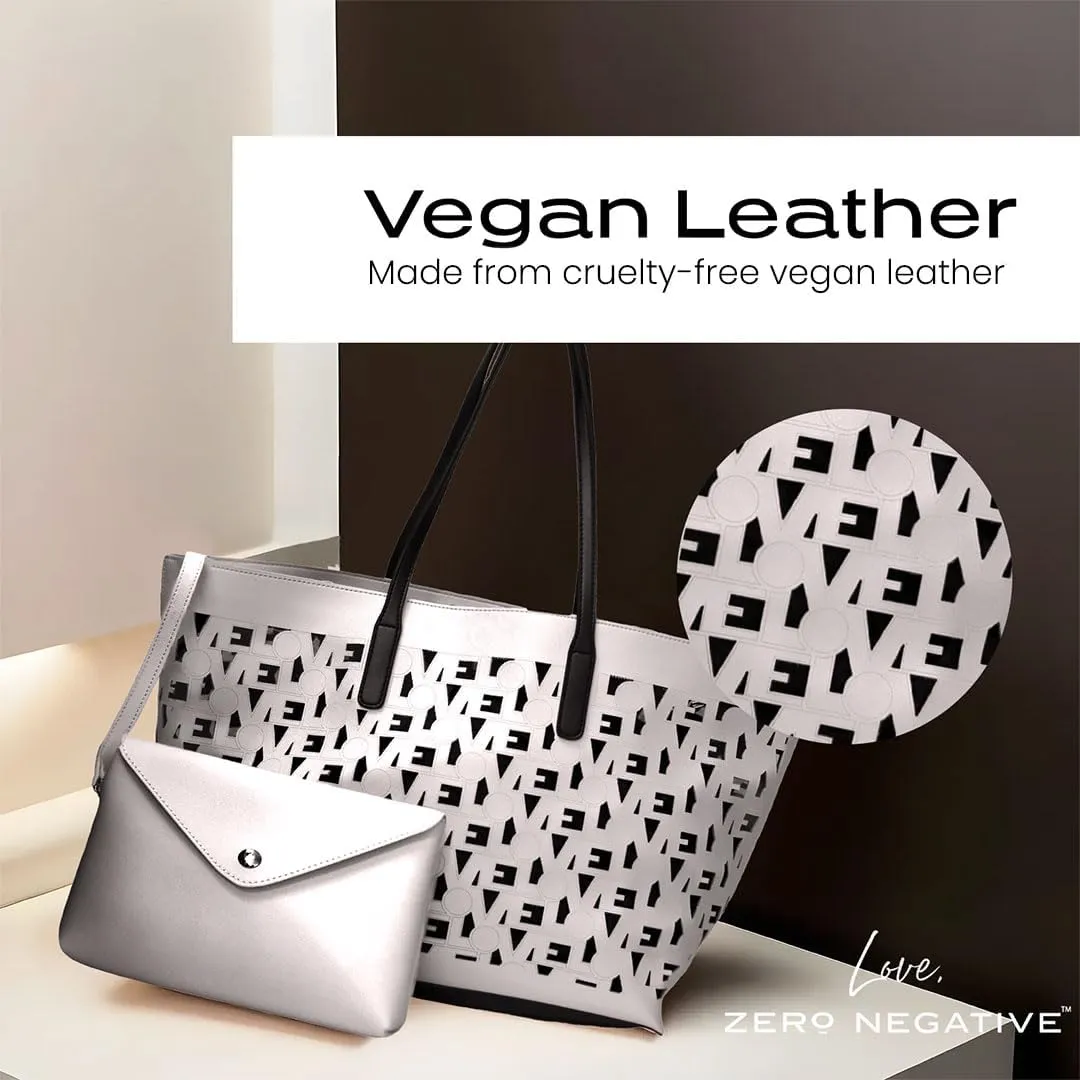 Love Tote | Designer Shoulder Bag | Large Totes for Women | Purses for Women | Vegan Leather Tote Bag | Removable Clutch