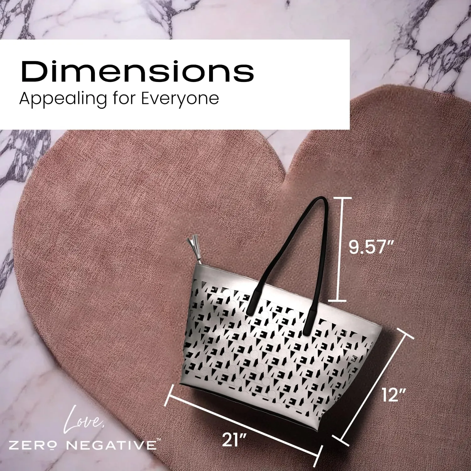 Love Tote | Designer Shoulder Bag | Large Totes for Women | Purses for Women | Vegan Leather Tote Bag | Removable Clutch