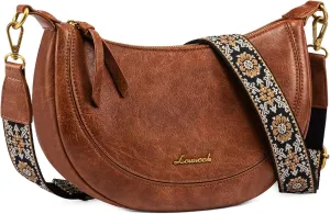 LOVEVOOK Crossbody Bags Purses for Women, Leather Cross Body Bags with Adjustable Wide Strap, Small Shoulder Bag Handbags