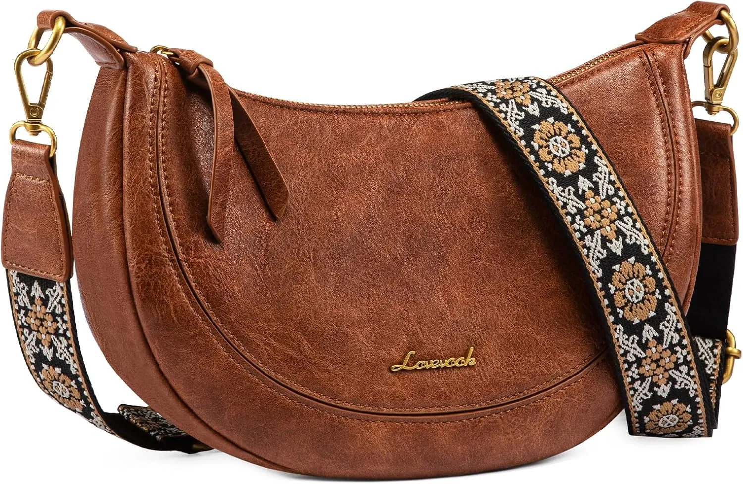 LOVEVOOK Crossbody Bags Purses for Women, Leather Cross Body Bags with Adjustable Wide Strap, Small Shoulder Bag Handbags