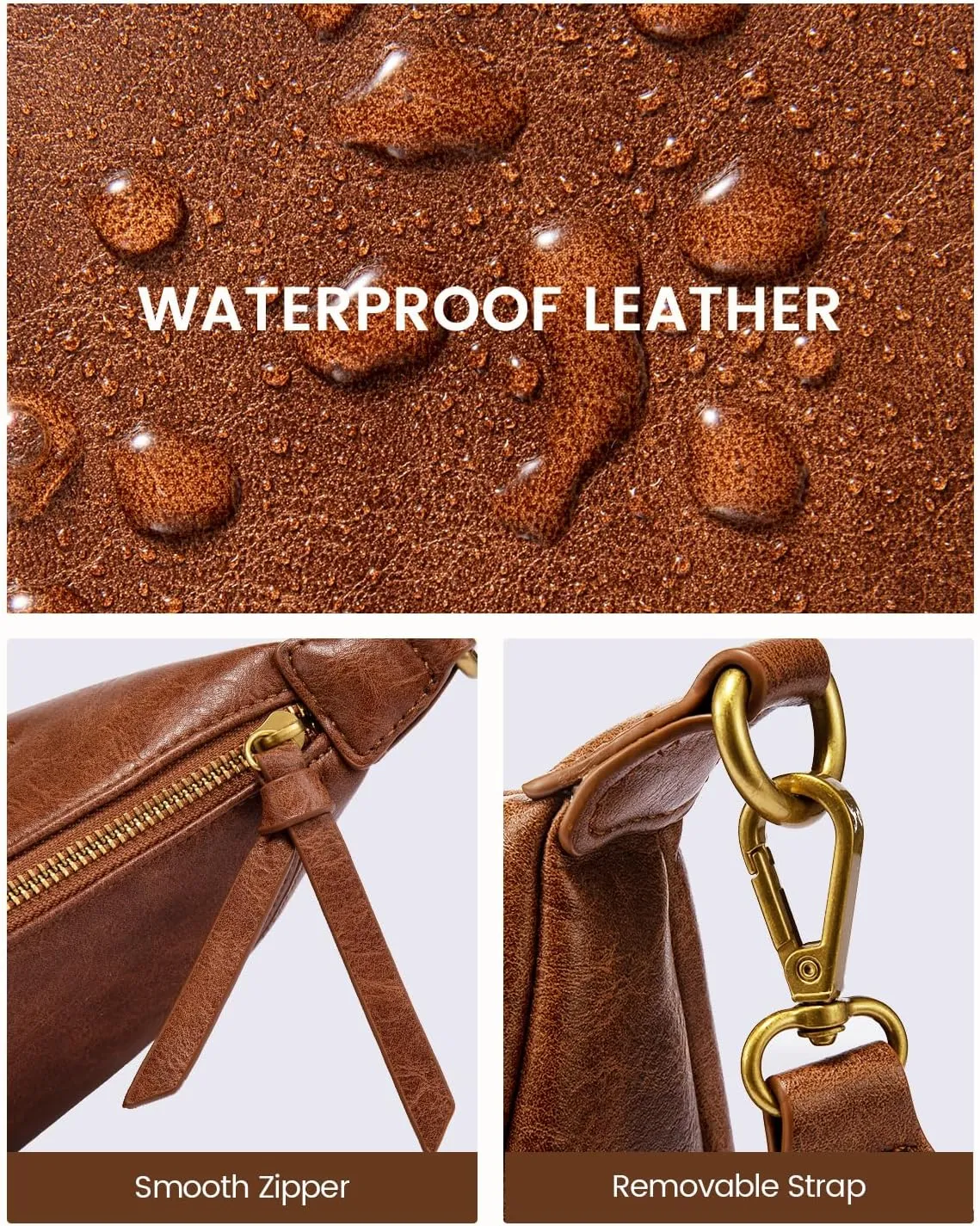 LOVEVOOK Crossbody Bags Purses for Women, Leather Cross Body Bags with Adjustable Wide Strap, Small Shoulder Bag Handbags