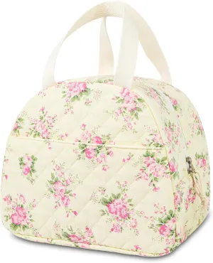 Lunch Bag for Women Insulated Lunch Box Cute Quilted Lunch Tote Bags Reusable Large Capacity Cooler Bag for Travel Work Picnic
